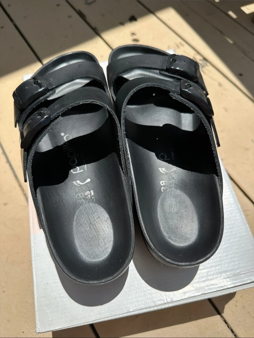 Birkenstock Papillio Arizona narrow fit platform sandals size 38